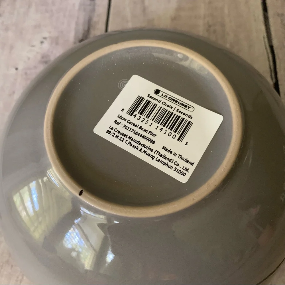 New 2 Le Creuset  Second Choix 16 Cm Cereal Bowls Flint Gray